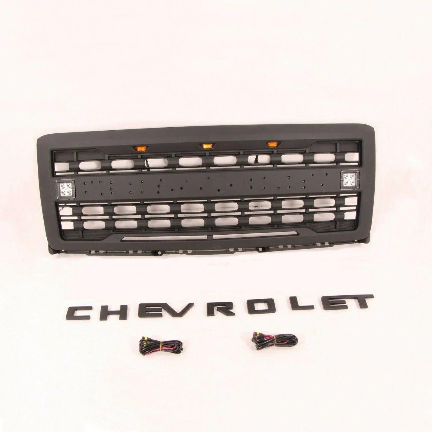 2014-2015 Chevy Silverado 1500 Grille - Matte Black Chevrolet Silverado Raptor Grills - trucfri