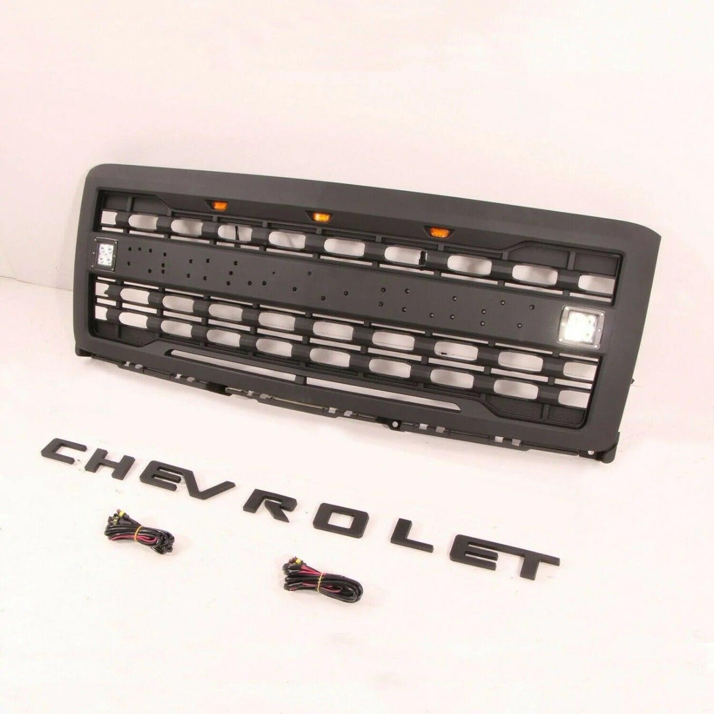 2014-2015 Chevy Silverado 1500 Grille - Matte Black Chevrolet Silverado Raptor Grills - trucfri