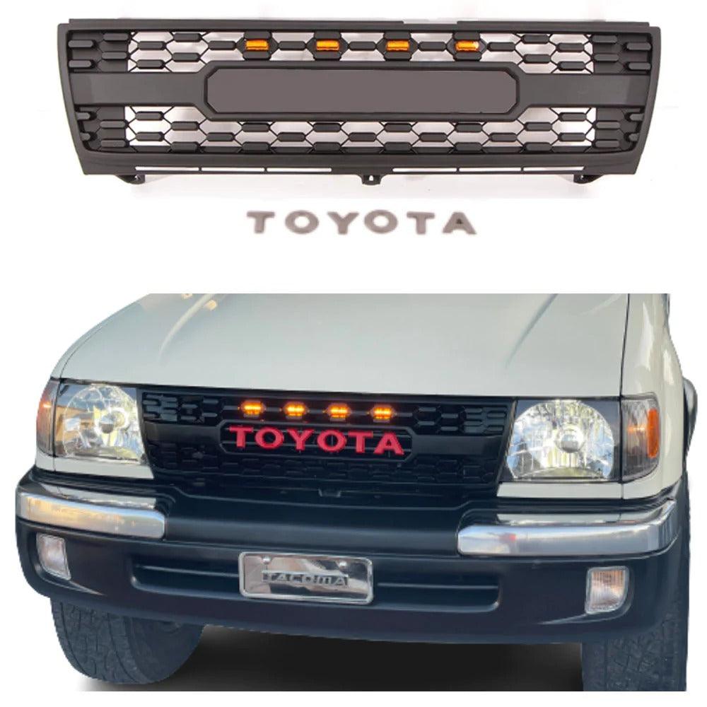 1997 1998 1999 2000 Toyota Tacoma TRD Pro Grill - Matte Black All models W/LED W/ Letters - trucfri