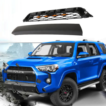 2020 2021 2022 5th Gen Toyota 4Runner TRD PRO Front Grill With Raptor Lights  Black