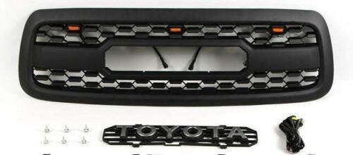 2000 2001 2002 Toyota Tundra TRD Pro Grill Matte Black With Amber Lights and Letters