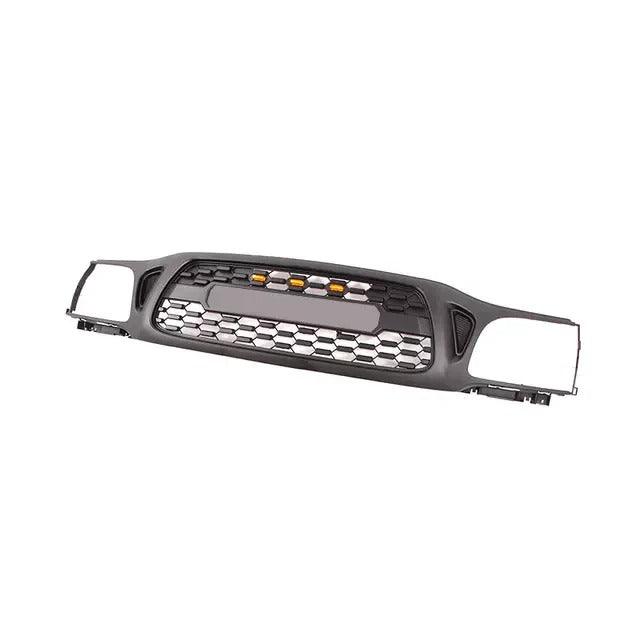 2001-2004 Toyota Tacoma TRD Grille - Matte Black Raptor Style With LED Lights & Letters - trucfri