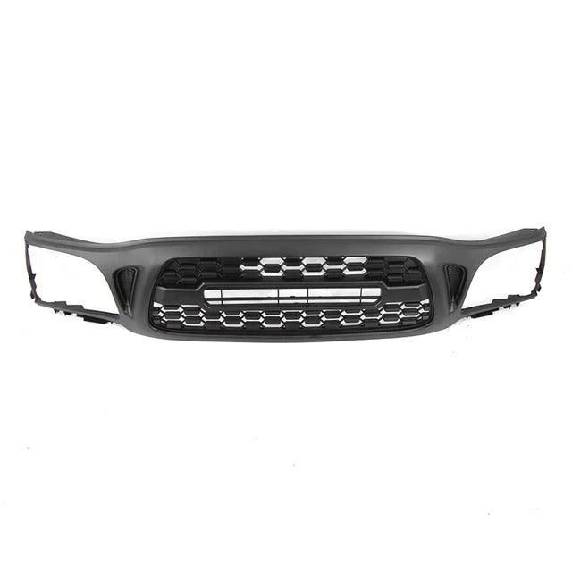 2001-2004 Toyota Tacoma TRD Grille - Matte Black Raptor Style With LED Lights & Letters - trucfri