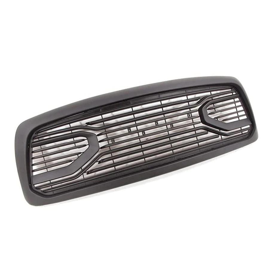 2002-2005 Dodge RAM 1500 Grille  - Matte Black Big Horn Style W/ Letters - trucfri