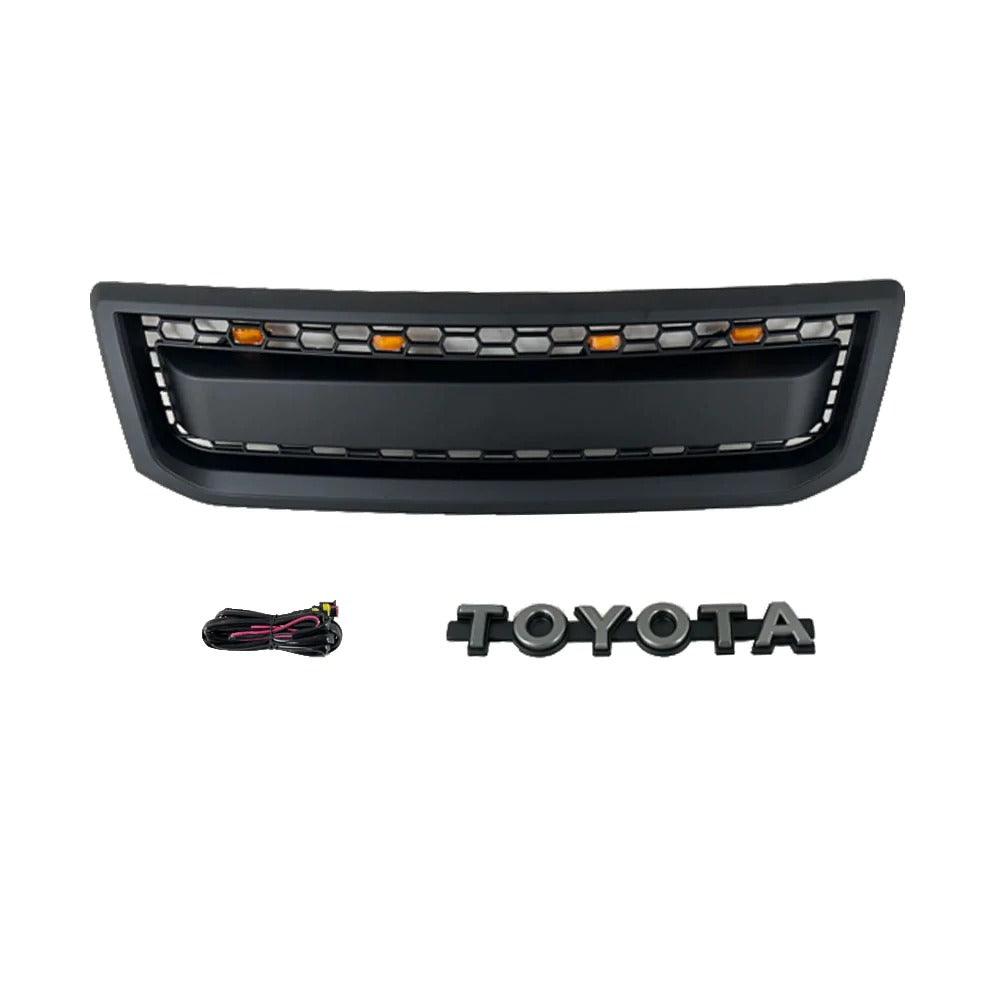 2002-2009 Toyota Land Cruiser TRD Grill - Black LC120 with Emblem and Lights - trucfri