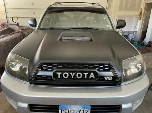 2003-2005 Toyota 4Runner Grill - Matte Black W / Letters & LED Front Bumper Grille replacement - trucfri