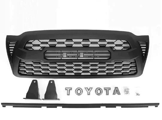 2005 -2011 Toyota Tacoma Grille - Matte Black Front Bumper With lights /letters - trucfri