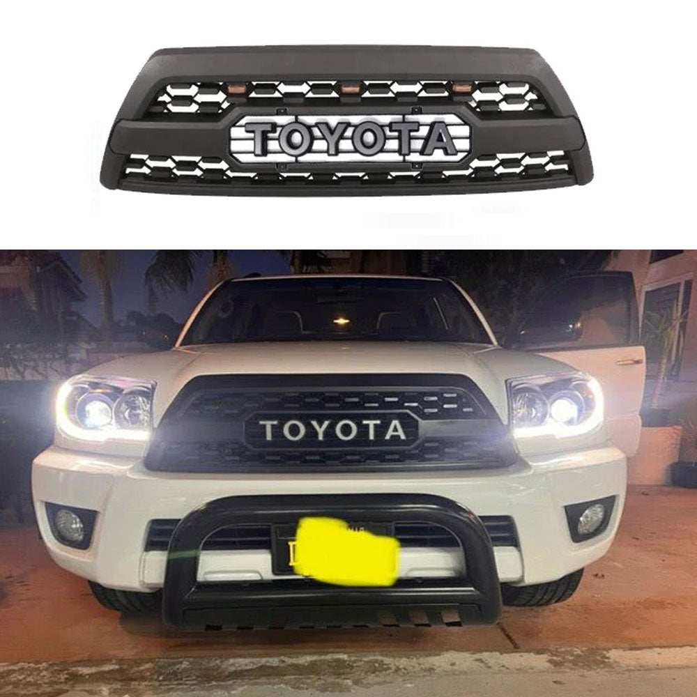 2006 2007 2008 2009 Toyota 4Runner Grill Matte Black W/Letters & LED Black