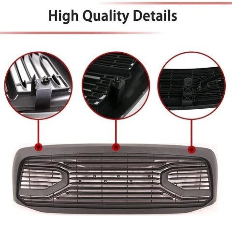 2006 2007 2008 Dodge RAM 1500 Grille - Matte Black Big Horn Style W/Letters - trucfri