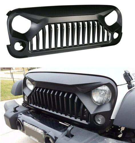 2007-2018 Jeep Wrangler Grill - Matte Black Gladiator Front Grille JK & Unlimited - trucfri