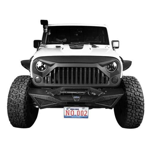 2007-2018 Jeep Wrangler Grill - Matte Black Gladiator Front Grille JK & Unlimited - trucfri