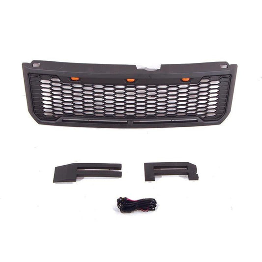 2008-2012 Ford Escape Grille - Matte Black Raptor Style W/Lights W/letters - trucfri