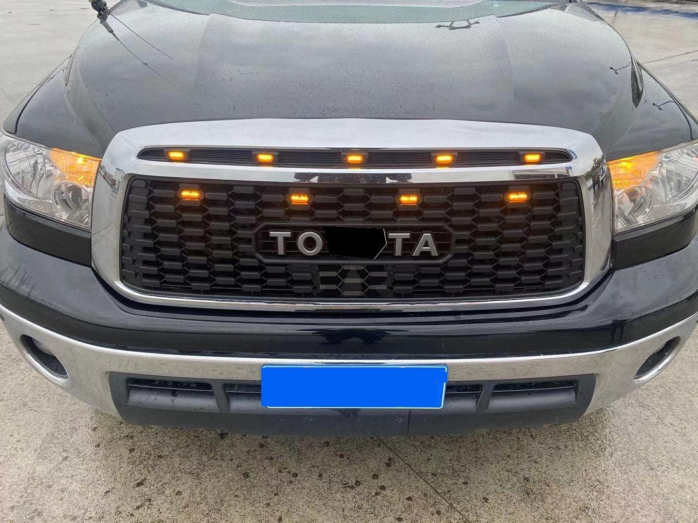 2010-2013 Toyota Tundra TRD Grill -  Matte Black W / letters & lights - trucfri