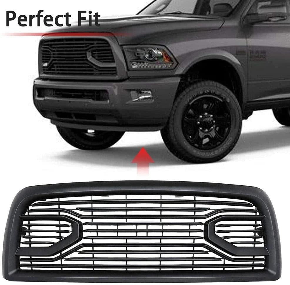 2013-2018 Dodge RAM 2500/3500 Grille - Matte Black Big Horn W/Letters - trucfri