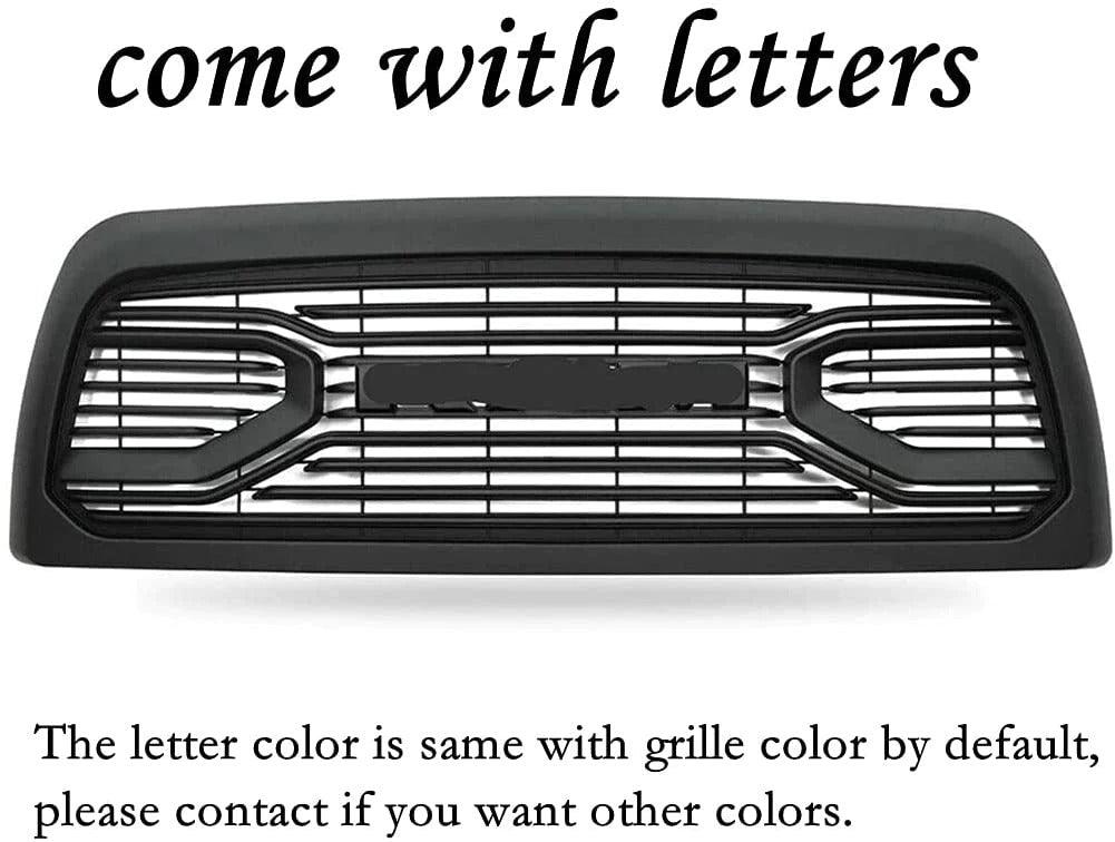 2013-2018 Dodge RAM 2500/3500 Grille - Matte Black Big Horn W/Letters - trucfri