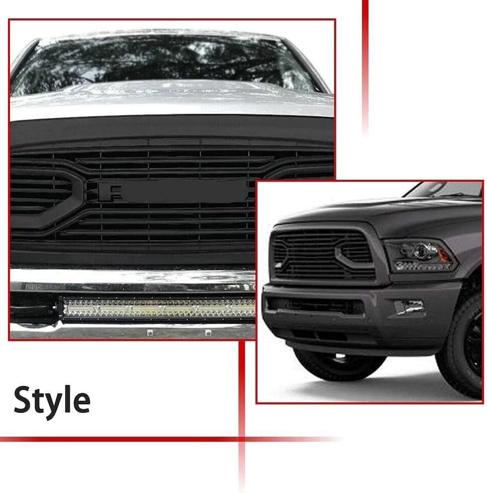 2013-2018 Dodge RAM 2500/3500 Grille - Matte Black Big Horn W/Letters - trucfri