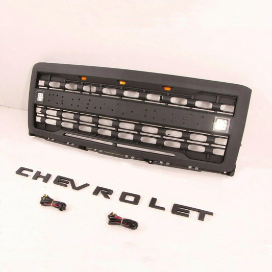 2014-2015 Chevy Silverado 1500  Grille - Matte Black Chevrolet Silverado Raptor Grills - trucfri