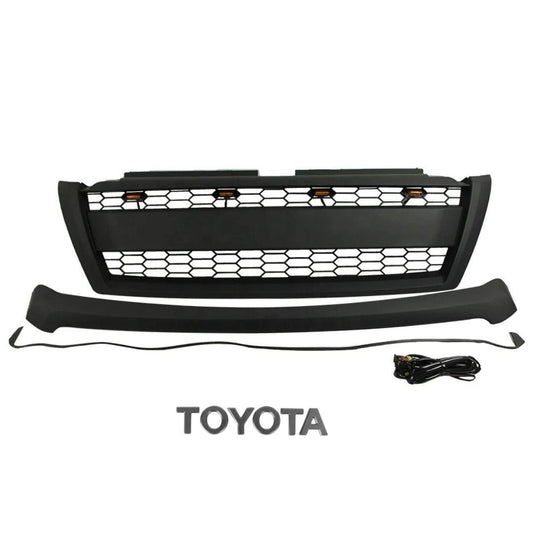 2015-2018 Toyota Land Cruiser TRD Grill - Black Prado FJ150 With Emblem and Lights - trucfri