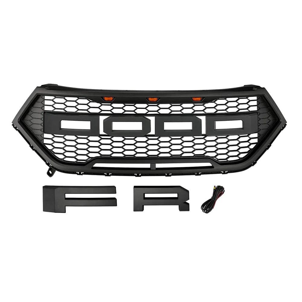 2016 2017 2018 Ford Edge Grille - Matte Black W/ Lights & Letters Front Bumper - trucfri