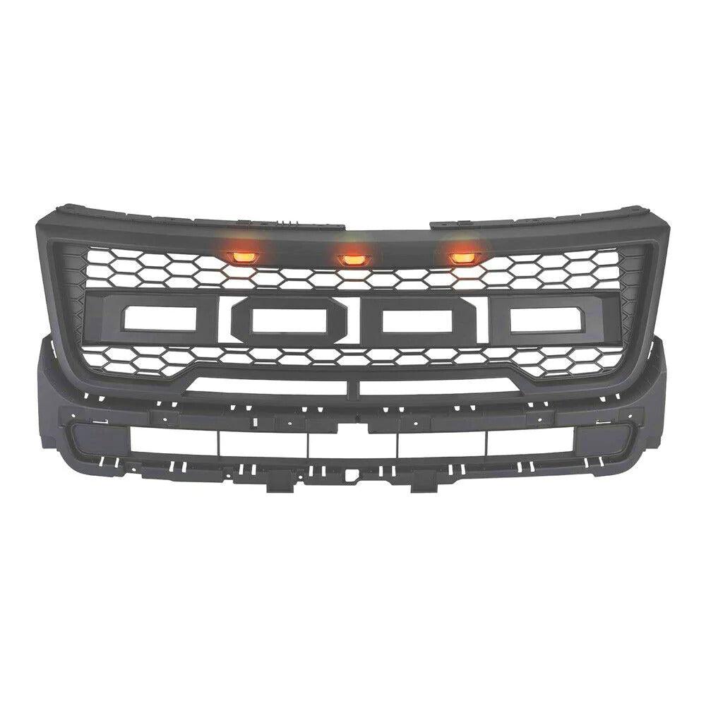 2016-2018 Ford Explorer Grill - Mattle Black W/led Lights & Letters - trucfri