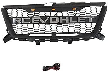 2016-2020 Chevrolet Colorado Grille - Matte Black Raptor Style with Letters and LED Lights - trucfri