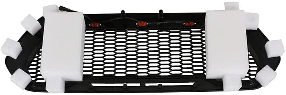 2016-2020 Toyota Tacoma Grille - Black With 3 Amber DRL LED Lights - trucfri