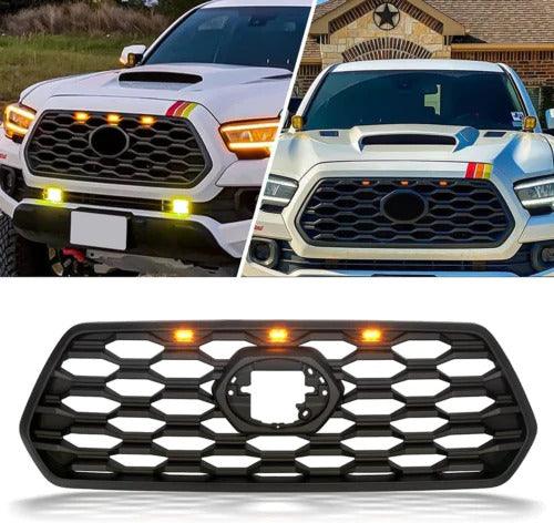 2016-2020 Toyota Tacoma TRD Pro Grill -  Matte Black Bumper w/LED Lights - trucfri