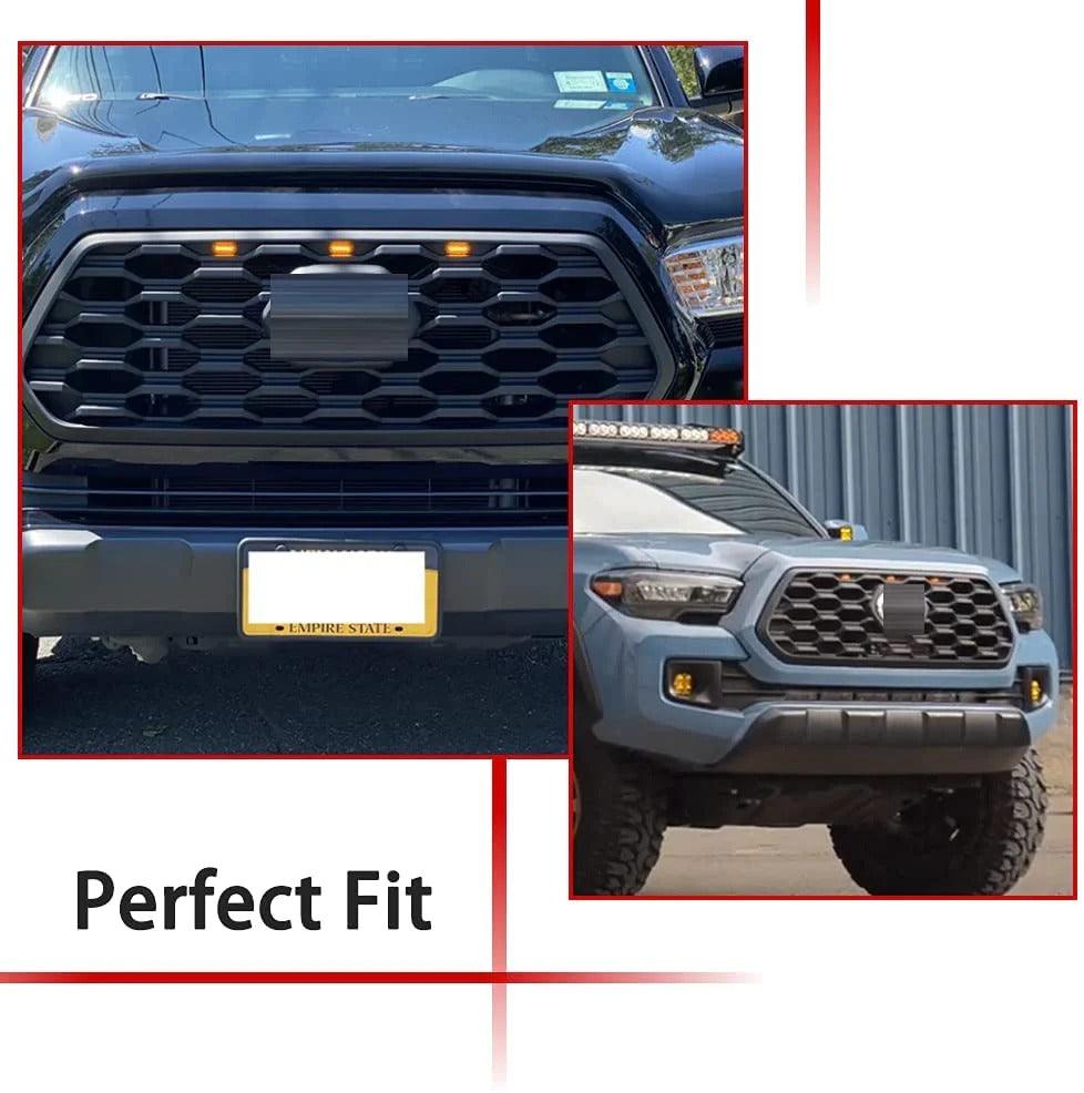 2016-2020 Toyota Tacoma TRD Pro Grill -  Matte Black Bumper w/LED Lights - trucfri