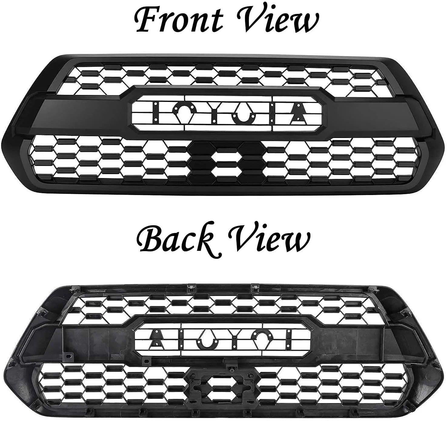 2016-2021 Toyota Tacoma Grille -  BLACK W/ LED Amber Lights - trucfri