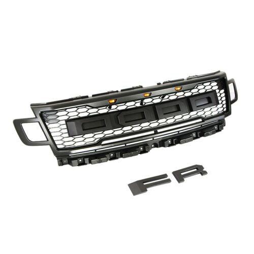 2018-2020 Ford Expedition Grill - Matte Black Raptor Style and W/Letters & LED Lights - trucfri