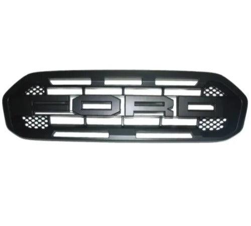 2019 2020 2021 Ford Ranger Grille - Raptor Style Front Hood  w/ Lights & Letters - trucfri