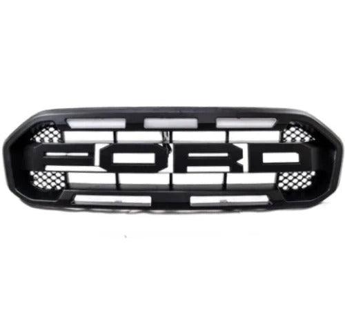 2019 2020 2021 Ford Ranger Grille - Raptor Style Front Hood  w/ Lights & Letters - trucfri