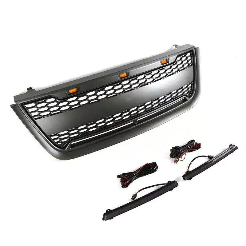 Front Grill for ford expedition 2003 2004 2005 2006 Matte Black w/Lights & Letters