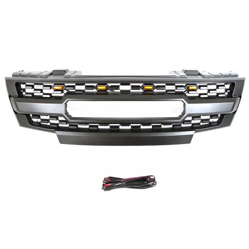 Front Grill for nissan frontier 2009-2016 Matte Black With Letters & Lights