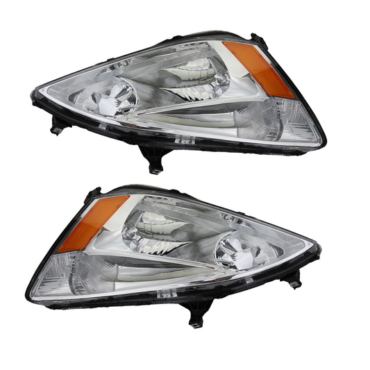 For 2003 2004 2005 2006 2007 Honda Accord Chrome headlight Set Left+Right