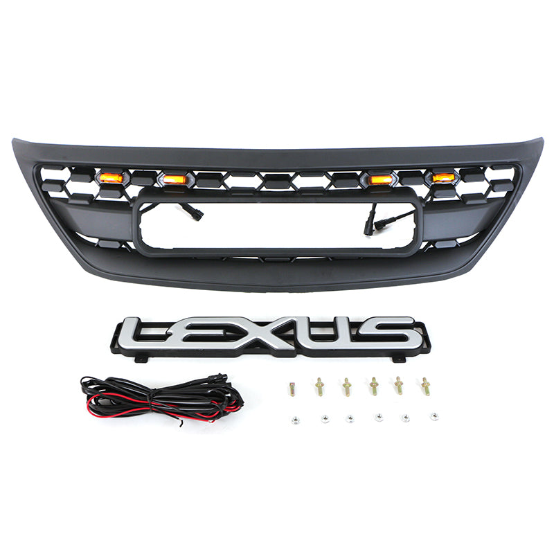 1999 2000 2001 2002 2003 Lexus RX300-RX330 Grill With letters & LED Lights Matte Black