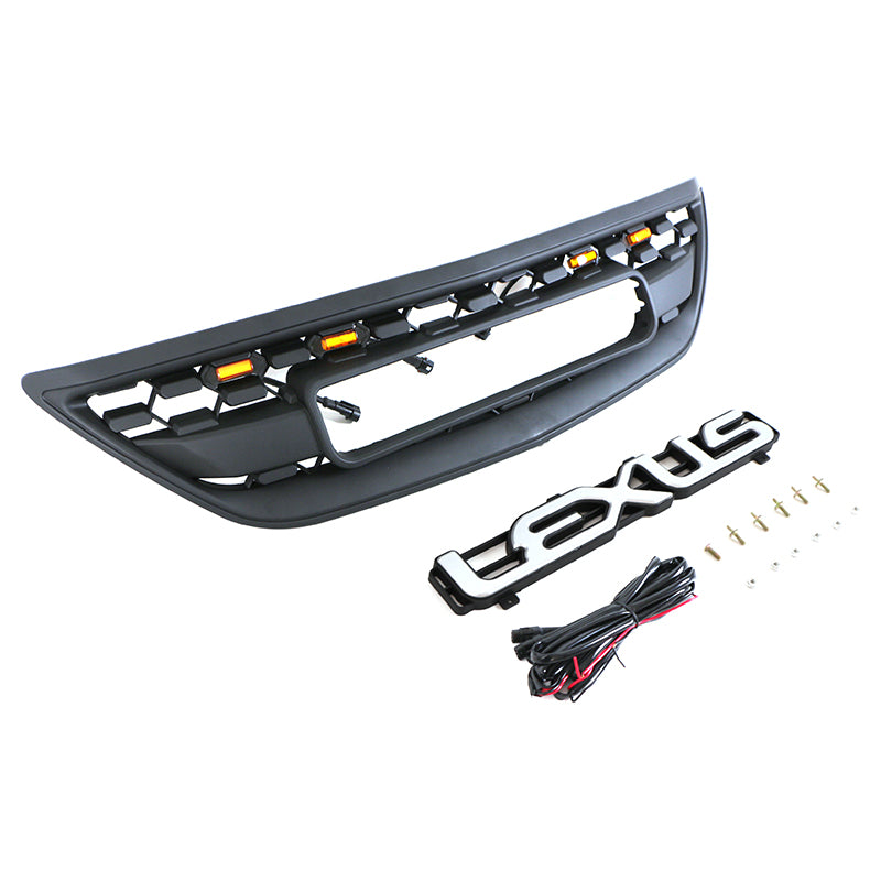 2004 2005 2006 2007 2008 2009 Lexus RX350 Grill With letters & LED Lights Matte Black