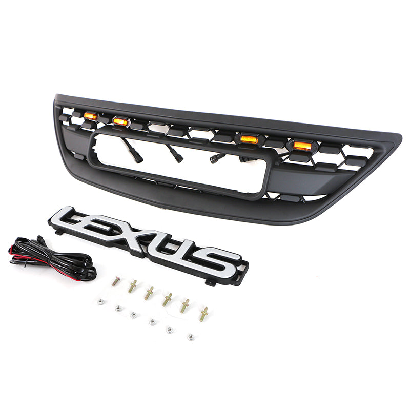 2004 2005 2006 2007 2008 2009 Lexus RX350 Grill With letters & LED Lights Matte Black