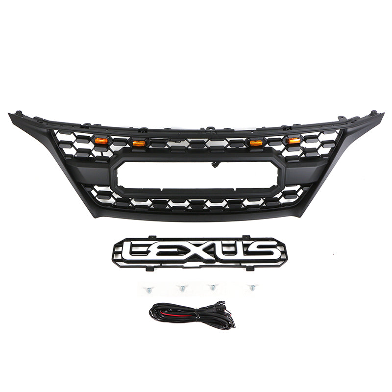 2009 2010 2011 2012 Lexus RX450 Grill With letters & LED Lights Matte Black