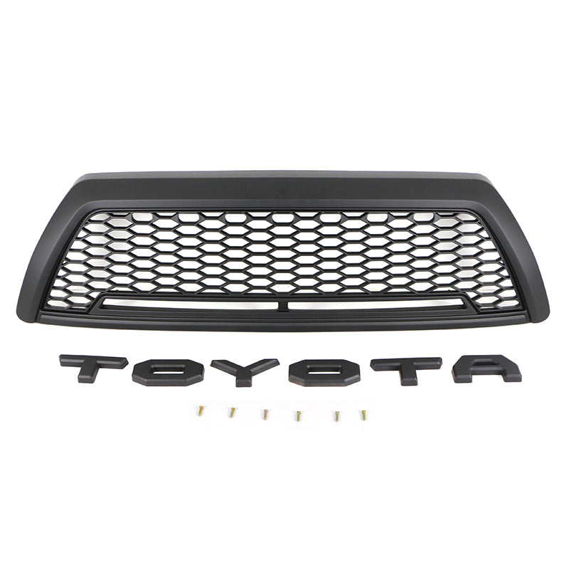 2006 2007 2008 2009 Toyota 4Runner Mesh Aftermarket Front Grill With letters & LED Lights Matte Black