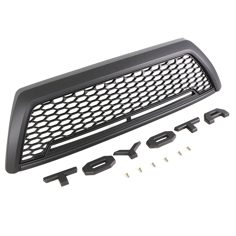 2006 2007 2008 2009 Toyota 4Runner Mesh Aftermarket Front Grill With letters & LED Lights Matte Black