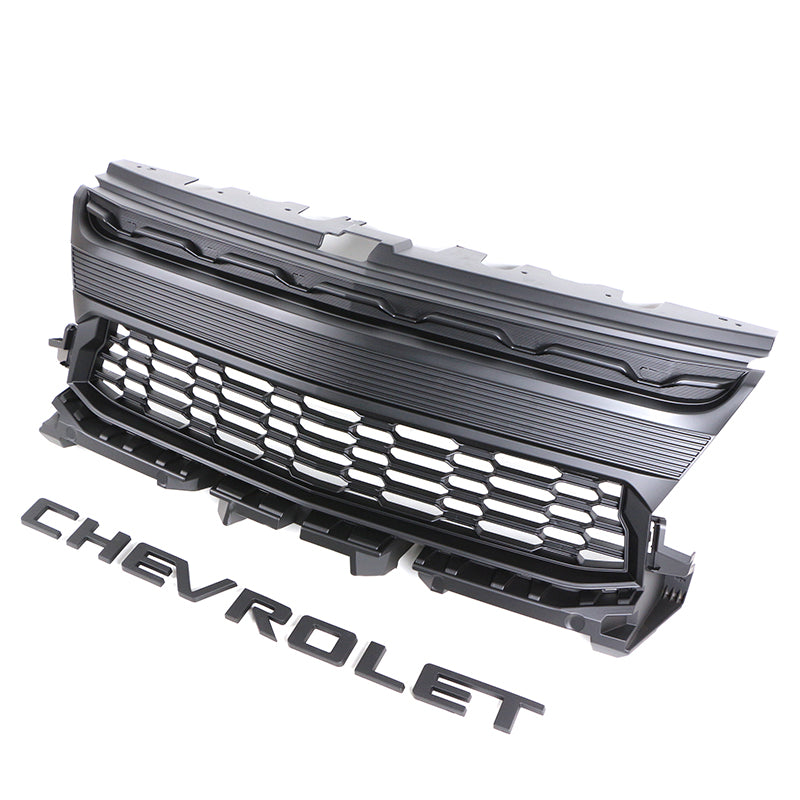 2021-2022 Chevrolet Colorado Raptor Style Grille with Letters and LED Lights Chrome