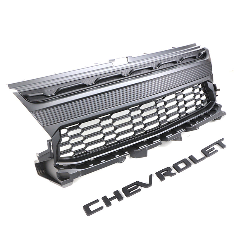 2021-2022 Chevrolet Colorado Raptor Style Grille with Letters and LED Lights Chrome