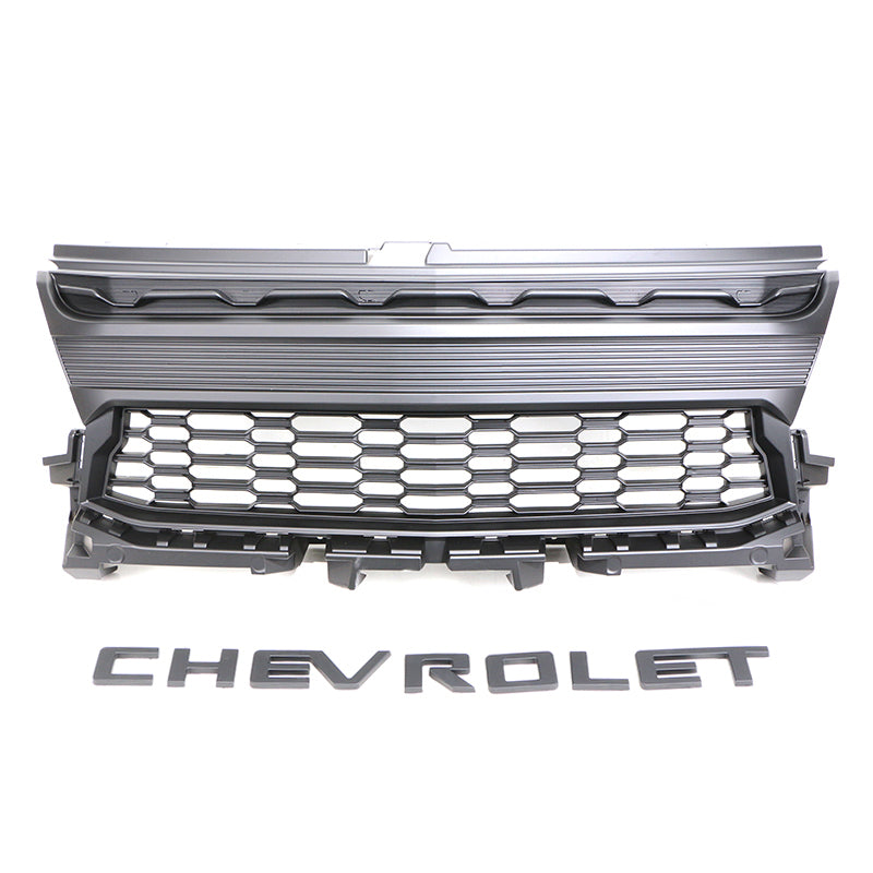 2021-2022 Chevrolet Colorado Raptor Style Grille with Letters and LED Lights Chrome