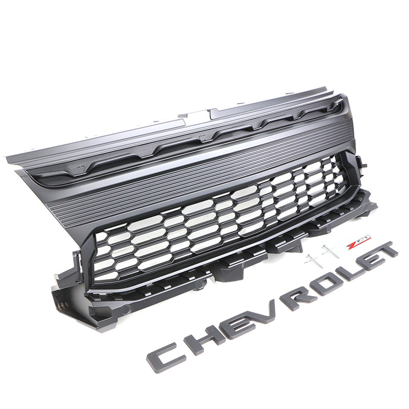 2021-2022 Chevrolet Colorado Raptor Style Grille with Letters and LED Lights Chrome