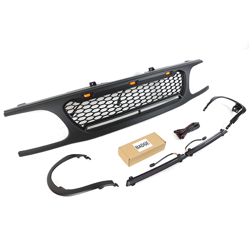 1995 1996 1997 1998 1999 2000 2001 Ford Explorer Raptor Style Black Grill Aftermarket Grill W/E lights