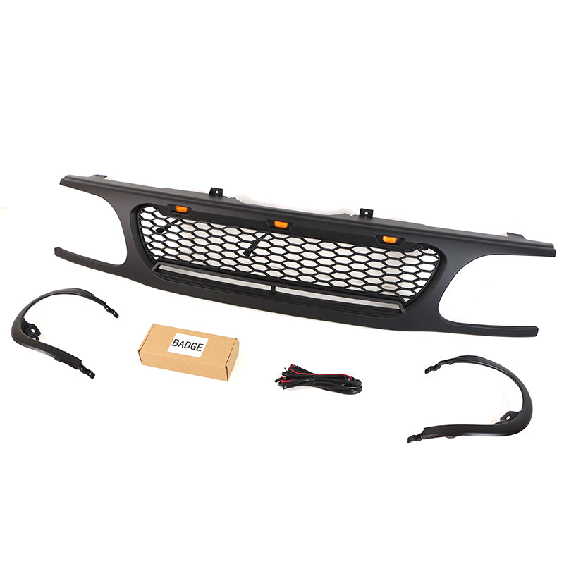 1995 1996 1997 1998 1999 2000 2001 Ford Explorer Raptor Style Black Grill Aftermarket Grill W/E lights