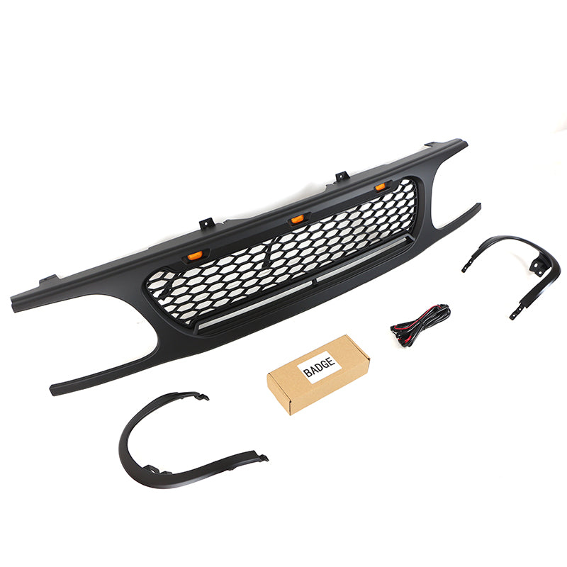 1995 1996 1997 1998 1999 2000 2001 Ford Explorer Raptor Style Black Grill Aftermarket Grill W/E lights