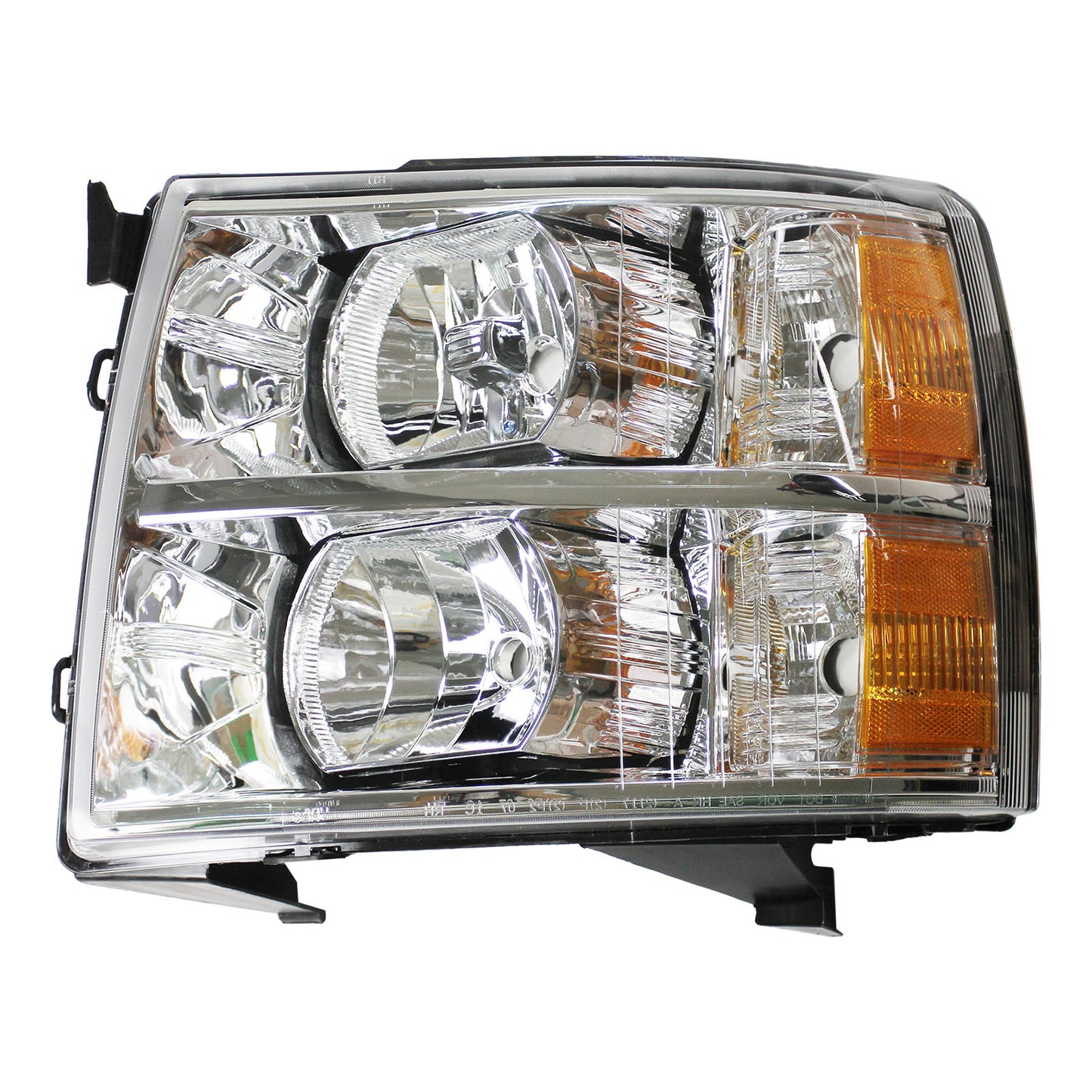 For 2007 2008 2009 2010 2011 2012 2013 2014 Gmc Sierra Chrome Headlight Set Left+Right