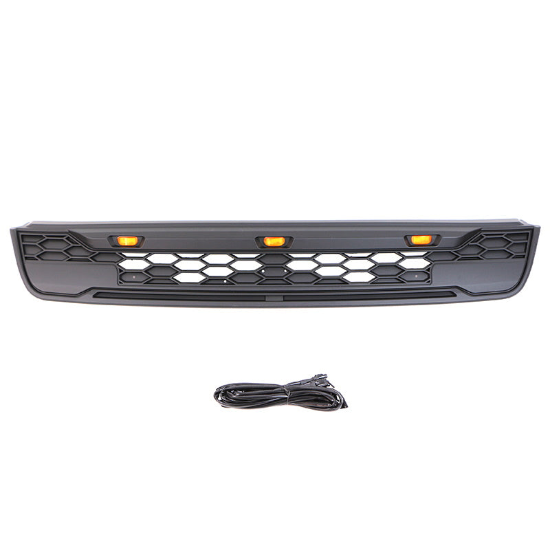 2013 2014 2015 Ford Escape Raptor Style Front Grille with Letters and LED Lights Matte Black